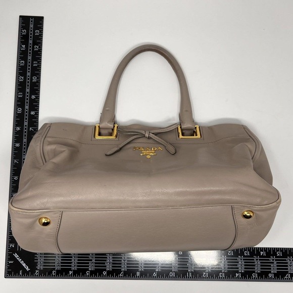 Authentic Prada Hand Bag Satchel Calf Leather 2237218 - Picture 10 of 16